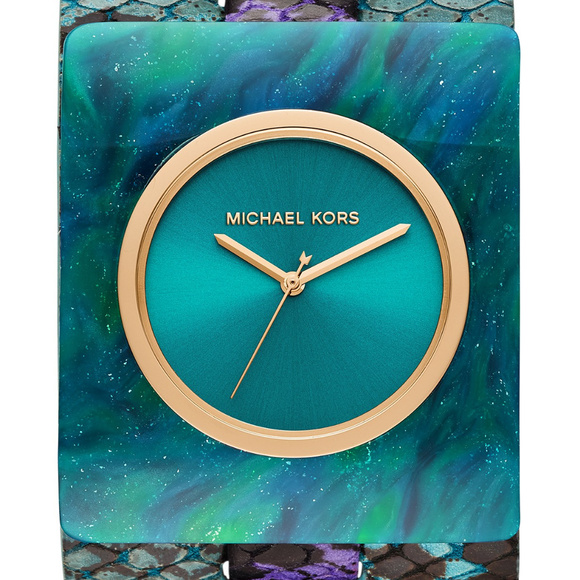 Women's Willa Teal & Purple Leather Cuff Watch